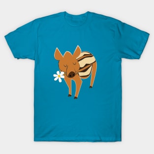 Little boar with a flower #1 T-Shirt